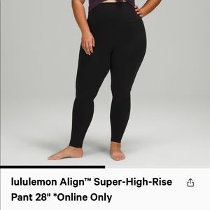 Lululemon Align Super High Rise Black Leggings